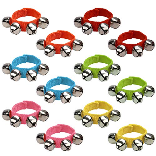 Pulseras de Cascabeles: Descubre los Modelos Más Originales y Tendencia Belle Vous Pulsera Cascabel Muñecas y Tobillos Pack de 12 con 6 Colores - Cascabeles Instrumento Musical Multicolor - Juguetes Percusión Ritmo – Sonajero Fiestas Niños, Escuela, Clase de Música