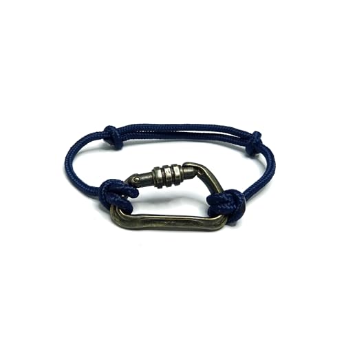 Mejores Pulseras para Montañeros: Resistencias y Funciones para la Aventura Charse - Pulsera Mosquetón Unisex (Azul marino)