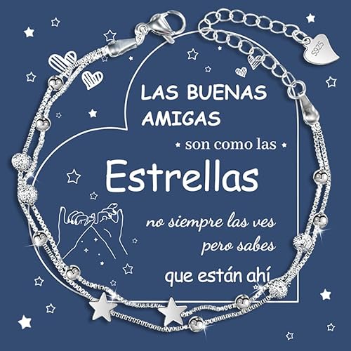Pulseras de Amistad Originales: Regalos para Amigas Especiales CheersLife Regalo Amistad Pulseras de la Amistad Pulsera Amistad Amigas Pulsera Amistad Regalos para Mejores Amigas Pulsera Plata Mujer Regalos para Amigas Originales Regalos Cumpleaños Mujer