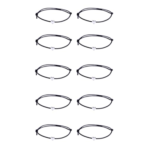 Pulseras de Corazones: Simbolismo, Significado y Diseños Originales EIHI 10 Pulseras de corazón, Pulsera de Amistad, Pulsera de corazón, Pulsera de cordón Ajustable para Mujeres, niñas, mamá, Regalos para el hogar