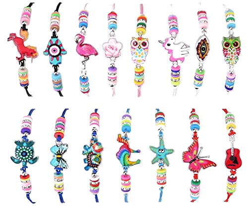 Mejora el Rendimiento Académico: Pulseras Motivadoras para Alumnos con Estilos Únicos Faburo 15 Piezas Pulsera de Unicornio Trenzada, Brazalete de Amistad, Joyería de Animales para Niña Regalo de Cumpleaños de Fiesta(Vivid)