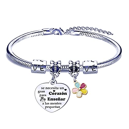 Regalos Originales para Maestras: Pulseras Personalizadas y Significativas FGHJK Pulsera Maestro Pulsera Profesora Regalo Profesora Regalo Maestro Gracias Maestro Profesora Pulsera Graduación Regalos Cumpleaños Regalo del dia del Maestro Regalo de acción Gracias (4)