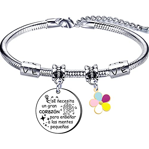 10 Pulseras Originales y Elegantes para Profesoras Estilosas GUOYU Pulsera para Profesora Mujer, Regalo de Graduación, Acción de Gracias, día del Maestro