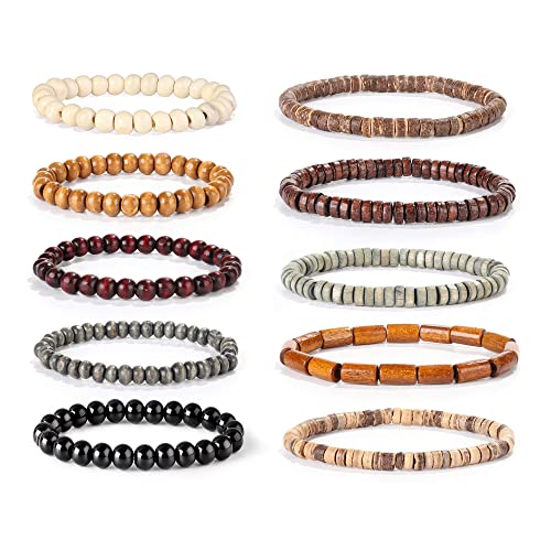 Comprar Pulseras de Madera: Originalidad y Elegancia en un Accesorio Sostenible JeryWe 10 Pcs Pulsera Cuentas Madera Budista Buddha Oración Meditación Natural 8mm