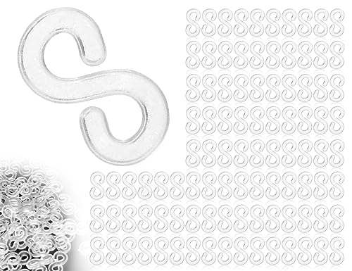 10 Pulseras de Ganchillo Fáciles y Bonitas para Principiantes KAPSING 500 clips en S transparentes para telar, clips de cierres, clips de goma de plástico, clips de goma para manualidades, accesorios de joyería para pulseras, ganchos de ganchillo