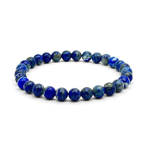 Pulseras de Lapislázuli: Belleza y Propiedades Mágicas de la Piedra Azul Pulsera LAPISLAZULI - Piedras naturales semipreciosas energeticas para mujer y hombre - Hilo elastico con cuentas de bolas - Cristales curativos sanacion y curacion (Lapislazuli)