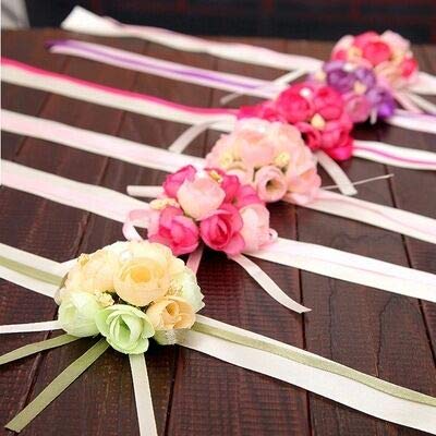 Pulseras de Flores: Diseños y Significado de las Pulseras Florales Más Populares Pulseras de Flores Artificiales,5 pcs Pulseras con Perlas de Imitación Pulseras de Boda Dama de Honor Rosas Muñecas para Boutonniere Fiesta Graduación Decoración de Ramo 8cm