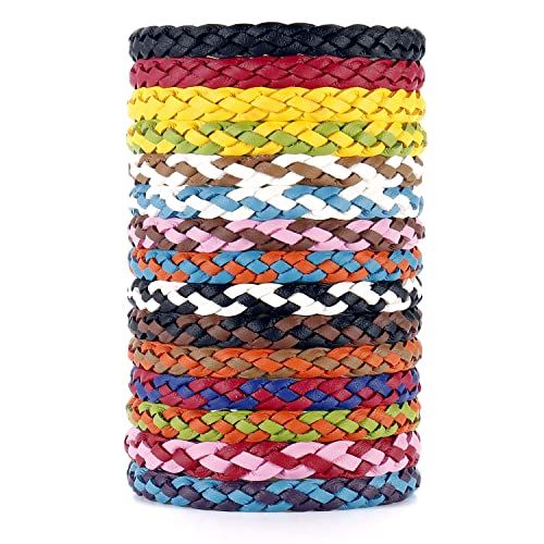 Protección contra picaduras: Mejores pulseras repelentes de mosquitos del mercado Qisiewell - Pulsera antimosquitos (15 Unidades, protección Natural contra Insectos, Apta para niños, para Interiores y Exteriores), Color Negro, Rojo, Amarillo y Multicolor, Banda