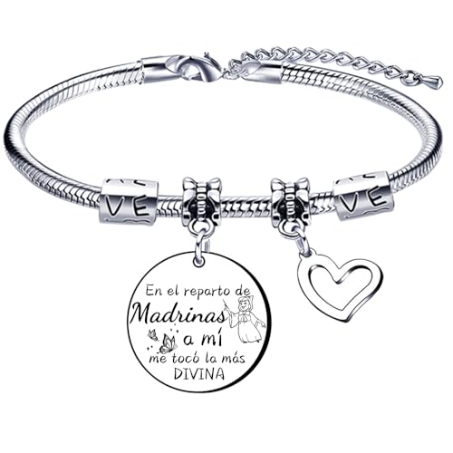 Regalos Originales para Madrinas: 10 Pulseras de Moda y Significado XQXQXZ Regalo Madrina Pulsera para Madrina Pulseras quieres ser mi madrina?para Madrina Regalo de Cumpleaños Regalos Navidad Madrina Ideas Regalo Madrina (3)
