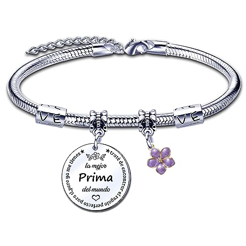 Accesorios Tendencia: Pulseras Originales y Divertidas para Primos ZYMGUO Regalos Originales para Mujer Pulseras, Pulsera Prima,Regalo Navidad Prima,Regalo Mujer Pulsera,Regalos del día de la madre (Prima)