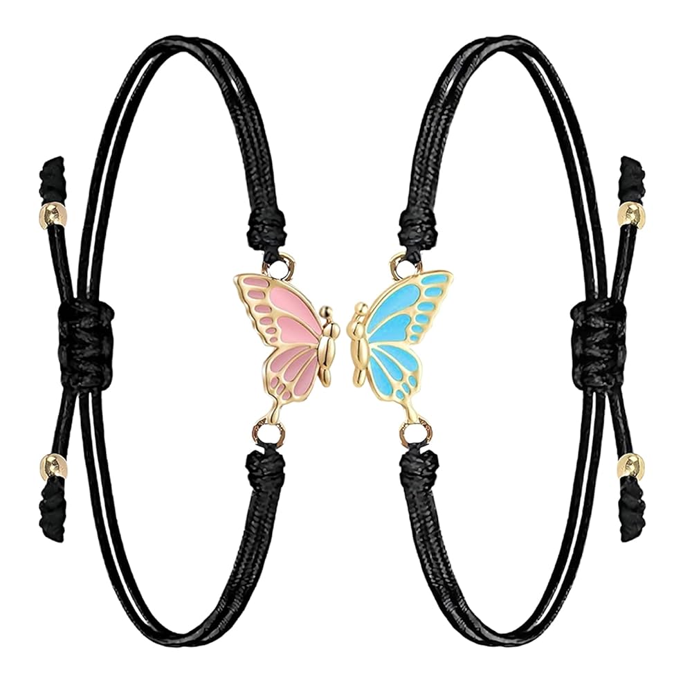 Mezrkuwr pulseras de mariposa para amigos Mezrkuwr pulseras de mariposa para amigos