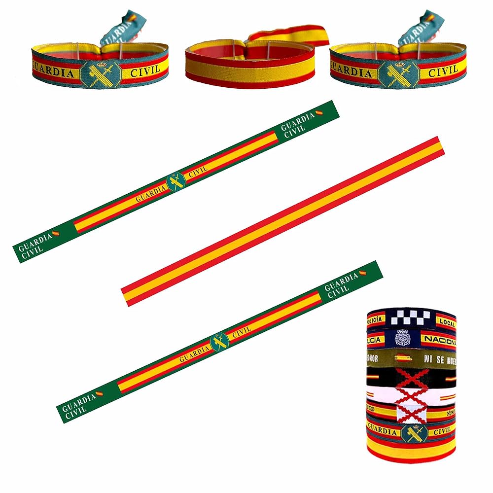 Pack 3 Pulseras Policía Nacional Borgoña Pack 3 Pulseras Policía Nacional Borgoña