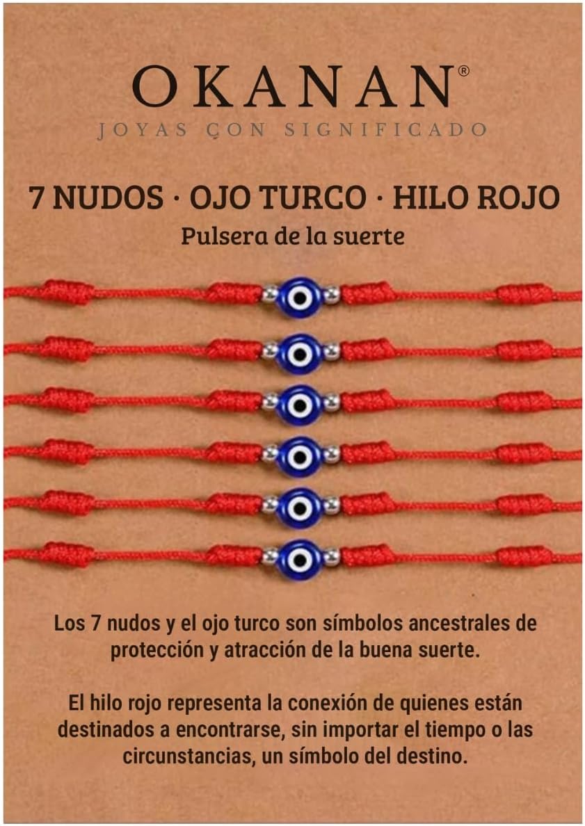 Pack 6 Pulseras de Hilo Rojo Pack 6 Pulseras de Hilo Rojo
