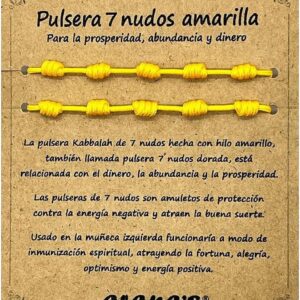 Pulsera 7 nudos amarilla para abundancia