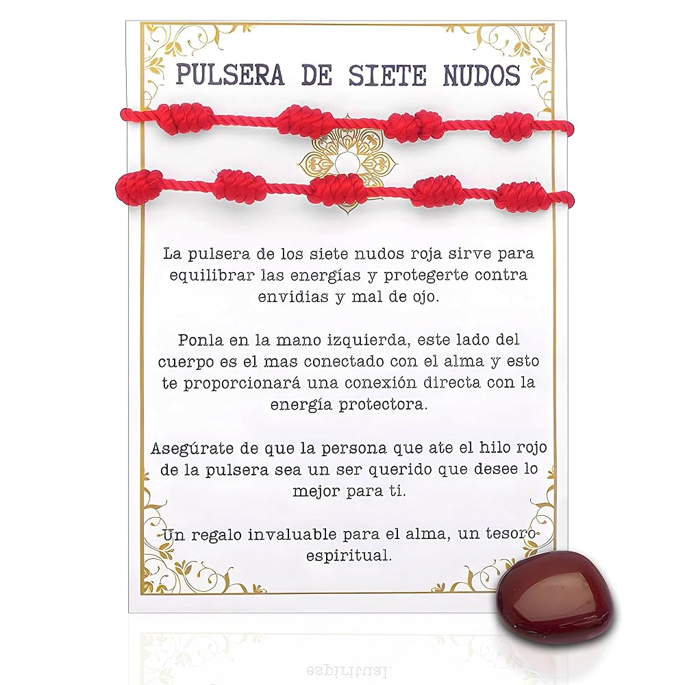 Pulsera ADEGO 7 Nudos Roja Amuleto Pulsera ADEGO 7 Nudos Roja Amuleto