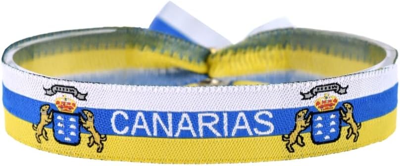 Pulsera Ajustable con Bandera Canaria Pulsera Ajustable con Bandera Canaria
