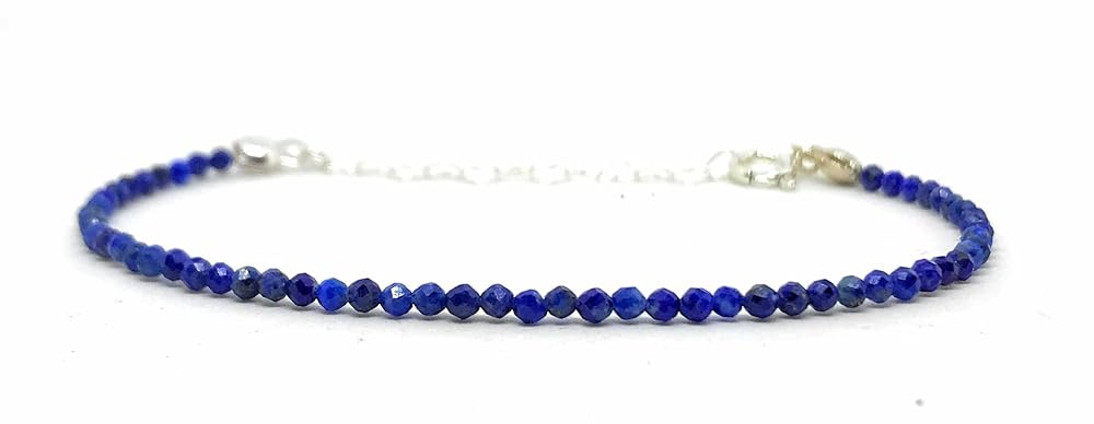 Pulsera ajustable de lapislázuli y plata Pulsera ajustable de lapislázuli y plata