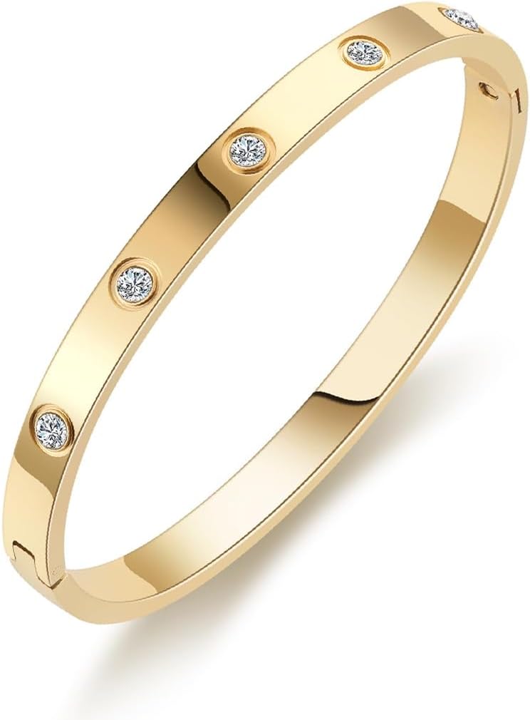 Pulsera de Acero Inoxidable con Diamantes Pulsera de Acero Inoxidable con Diamantes