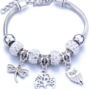 Pulsera de acero inoxidable con perlas