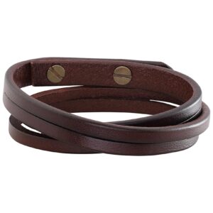 Pulsera de cuero marrón para hombres