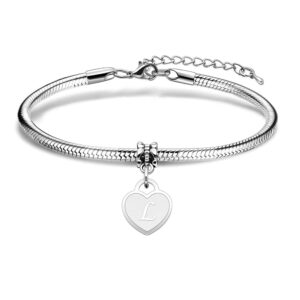 Pulsera de letras personalizada en plata