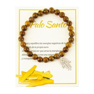Pulsera de Palo Santo con Amuleto