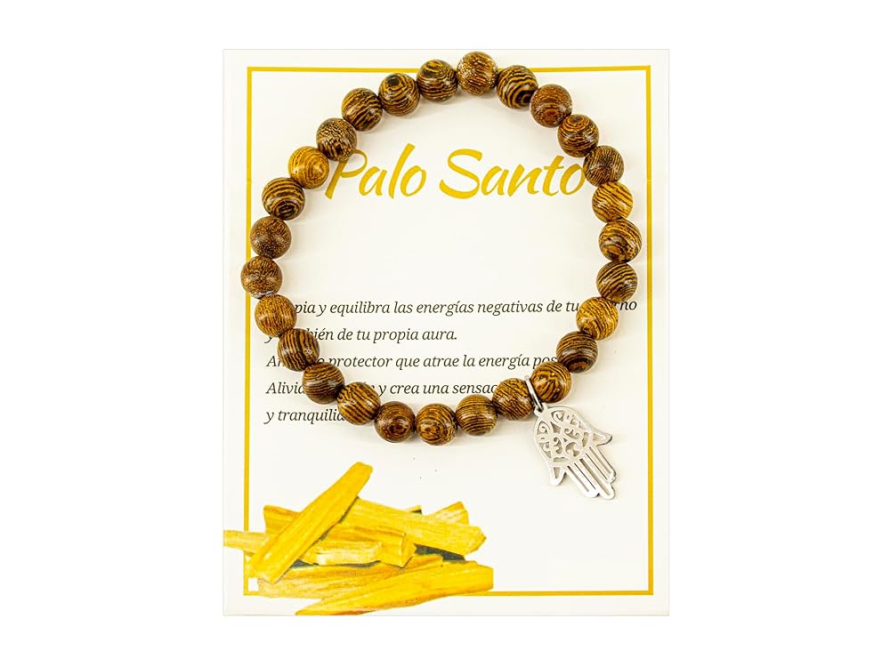 Pulsera de Palo Santo con Amuleto Pulsera de Palo Santo con Amuleto