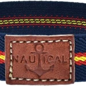 Pulsera elástica azul marino con bandera