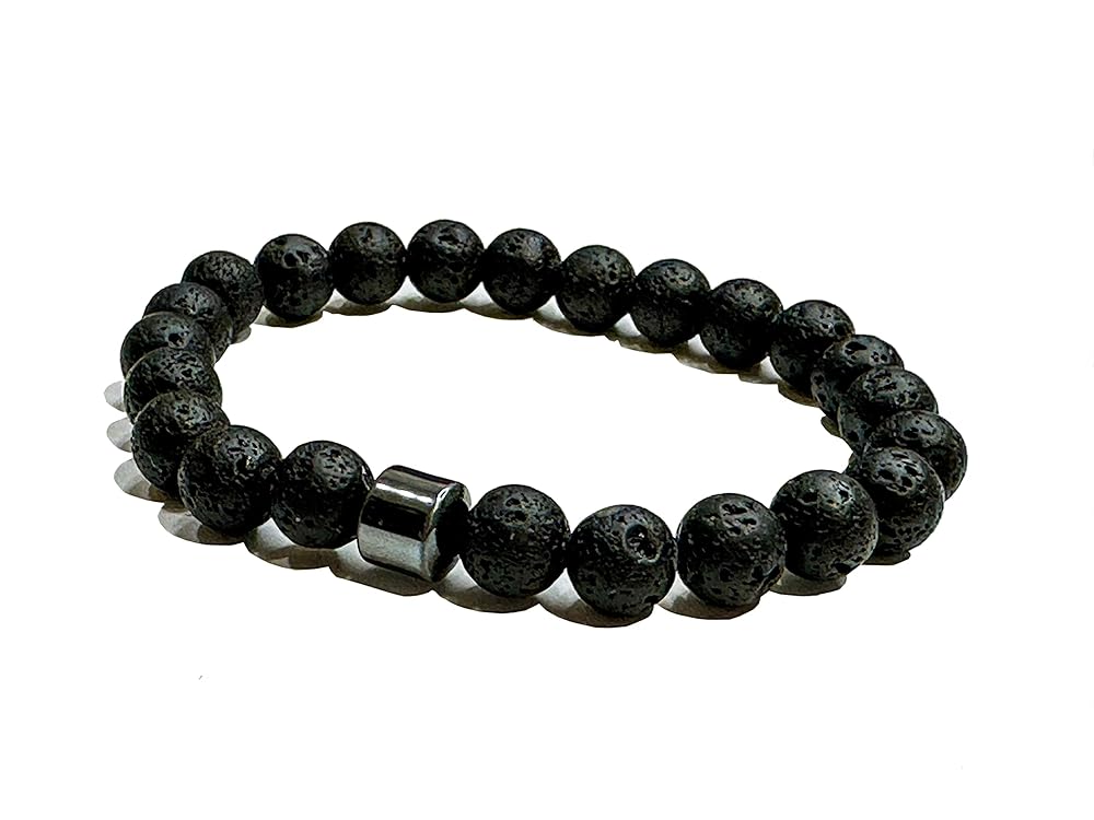 Pulsera Hombre Perlas Negras y Onix Pulsera Hombre Perlas Negras y Onix