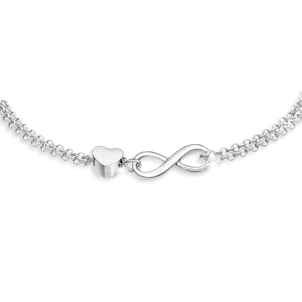 Pulsera Infinito Corazón Ajustable Mujer Pulsera Infinito Corazón Ajustable Mujer