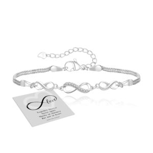 Pulsera Infinity de plata 925 para mujer