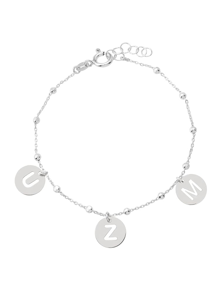 Pulsera Inicial Mujer Plata 925 Personalizada Pulsera Inicial Mujer Plata 925 Personalizada
