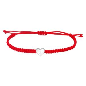 Pulsera Iniciales A-Z Corazón Plateado