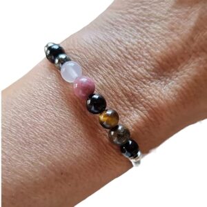 Pulsera PROTECCIÓN turmalina negra y cuarzo