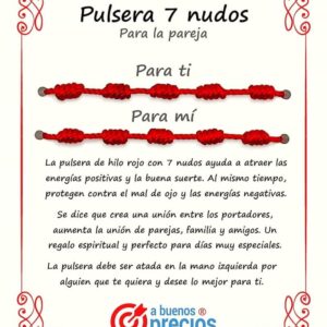 Pulsera roja 7 nudos - Amuleto protección