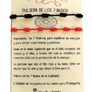 Pulsera Roja 7 Nudos Amuleto Unisex