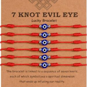 Pulsera Roja 7 Nudos Mal de Ojo
