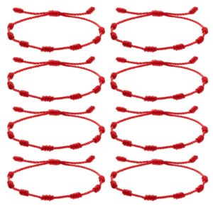 Pulsera Roja 7 Nudos Protección y Suerte