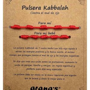 Pulsera roja 7 nudos - Protección y suerte