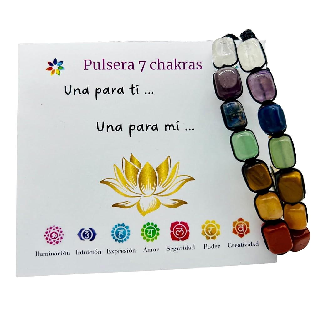 Pulseras 7 Chakras de Piedras Naturales Pulseras 7 Chakras de Piedras Naturales