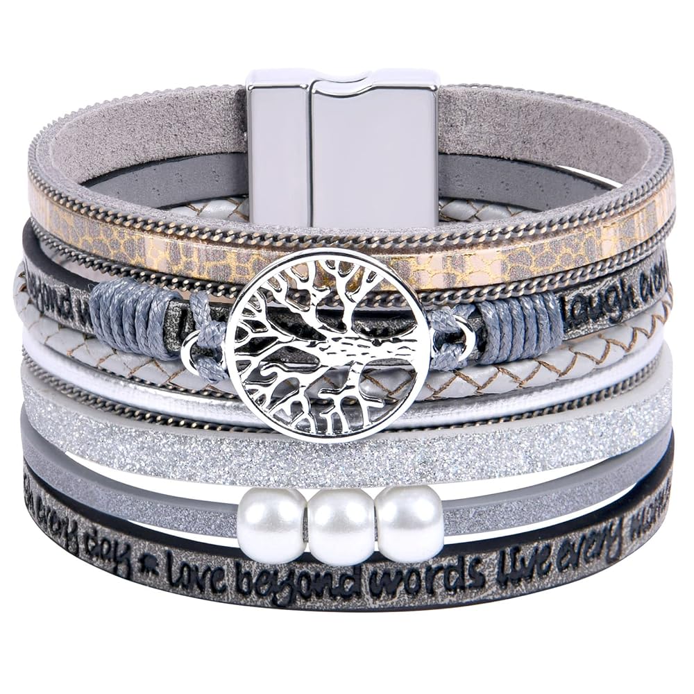 Pulseras de Cuero Bohemias para Mujeres Pulseras de Cuero Bohemias para Mujeres